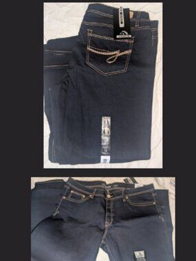 NWT Jordache Basic Skinny Power Stretch Blue Denim Jeans Womens 18